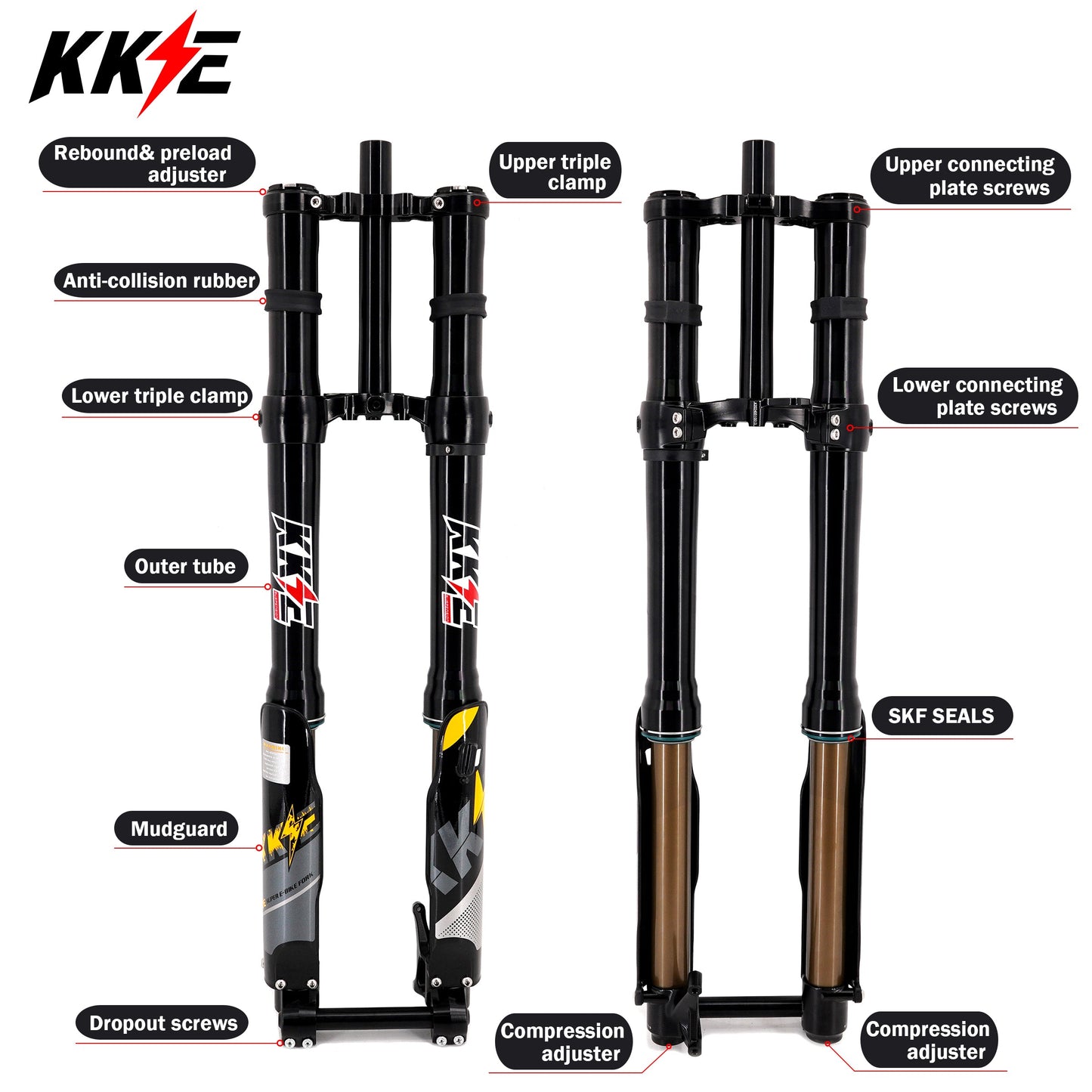 KKE 37MM Aluminum Front Fork Suspension Kit