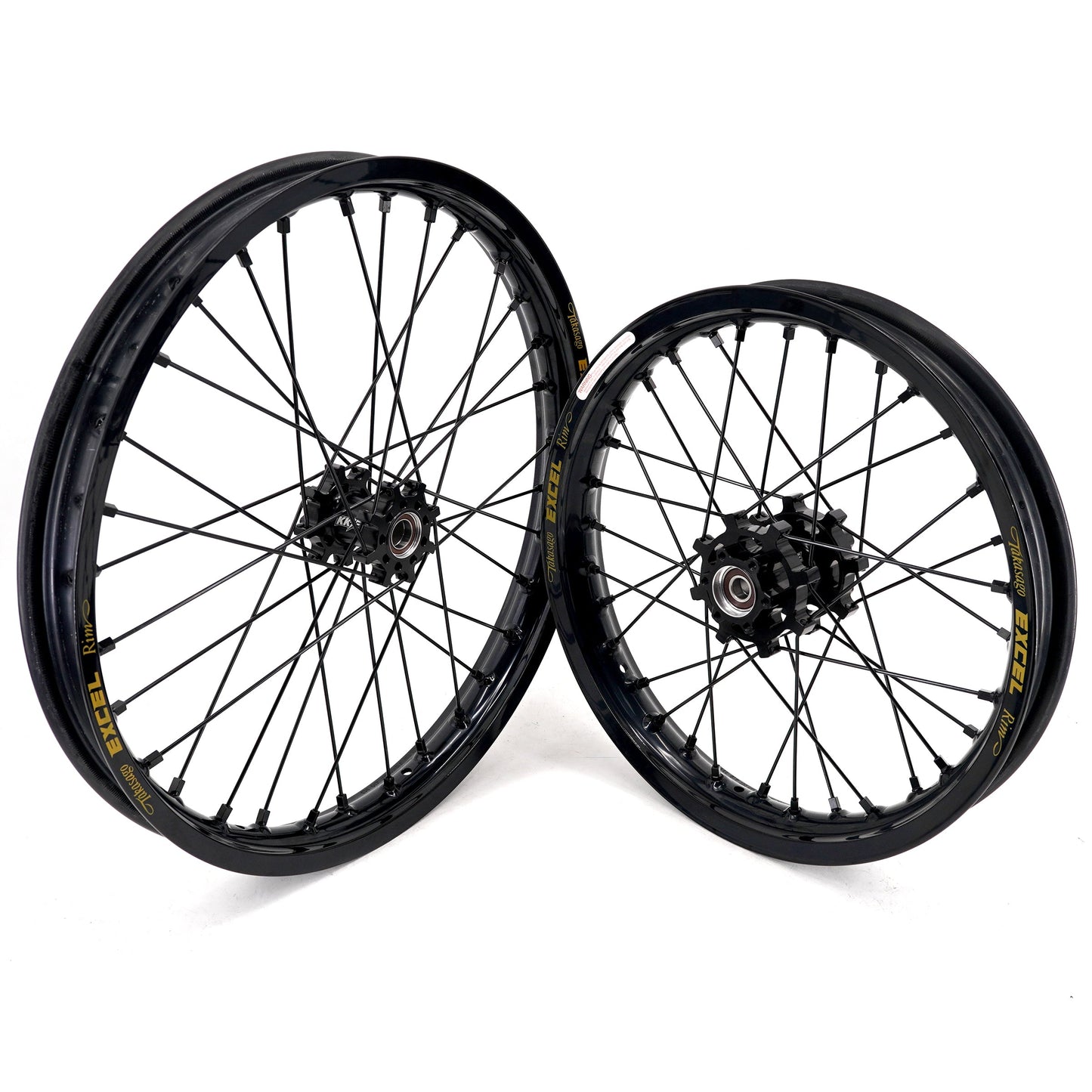 KKE 19 in. / 16 in. Spoke Alloy Wheels with Black Takasago EXCEL Rims - Talaria Sting