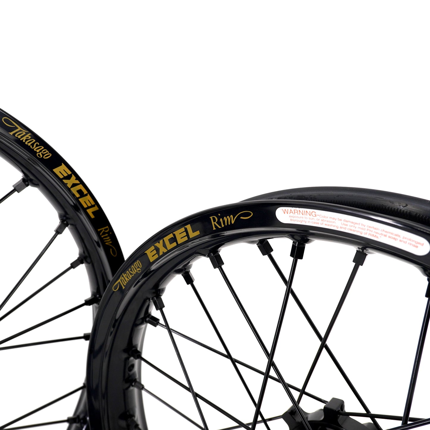 KKE 19 in. / 16 in. Spoke Alloy Wheels with Black Takasago EXCEL Rims - Talaria Sting